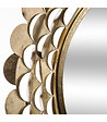 ATMOSPHERA - Grand Miroir mural Fleur Or en métal D 91 cm - vignette