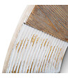 ATMOSPHERA - Grand Miroir mural en Bois effet Vieilli avec Relief D 90 cm - vignette