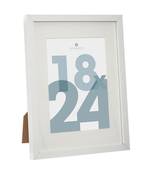 ATMOSPHERA - Cadre photo en Bois Blanc pour Photo 18 x 24 cm - large