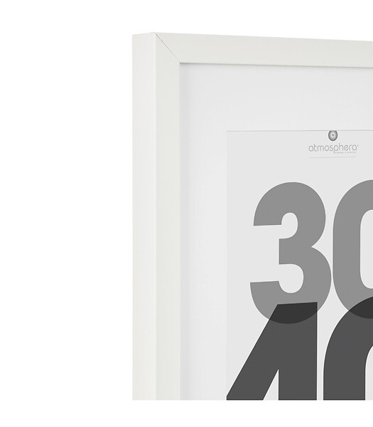 ATMOSPHERA - Cadre photo en Bois Blanc pour Photo 30 x 40 cm - large