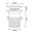 VALAZ - Bonde lavabo or brossé pour vasques sans trop-plein - vignette