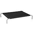 PAWHUT - Lit pour chien chat XXL grand confort sur pied dim. 130L x 90l x 20H cm métal époxy textilène micro-perforé noir - vignette
