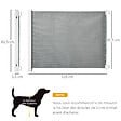 PAWHUT - Barrière de sécurité barrière animaux rétractable automatique 1,15L x 0,83H m teslin métal gris - vignette
