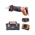 AEG - Pack AEG 18V - Scie sabre 28 mm - Batterie 4.0 Ah - Chargeur - Caisse de rangement - vignette