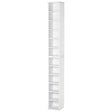 HOMCOM - Lot de 2 étagères colonnes armoire de rangement CD 6 + 6 compartiments blanc dim. 21L x 22,5l x 88,5H cm - vignette