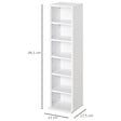 HOMCOM - Lot de 2 étagères colonnes armoire de rangement CD 6 + 6 compartiments blanc dim. 21L x 22,5l x 88,5H cm - vignette