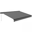 OVIALA - Store banne semi-intgral 2,5x2m en aluminium gris - Brehat - vignette