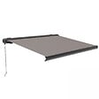 OVIALA - Store banne coffre integral 2.5x2m aluminium taupe - Capri - vignette