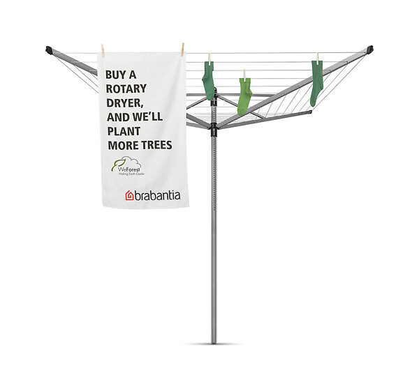 BRABANTIA - Séchoir Lift-O-Matic 40m - Metallic Grey - H.200xL.11xP.11cm - large