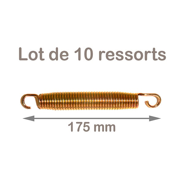 KANGUI - KANGUI Lot de 10 ressorts Gold 175mm pour trampoline de jardin - large