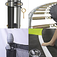 KANGUI - Trampoline jardin Ø 250 cm + échelle + kit d'ancrage - JUMPI 250 - Noir/Vert - vignette