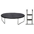 KANGUI - Trampoline jardin Ø 250 cm + échelle + kit d'ancrage - JUMPI 250 - Noir/Vert - vignette