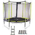 KANGUI - Trampoline jardin Ø 300 cm + échelle + kit d'ancrage - JUMPI 300 - Noir/Vert - vignette