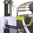 KANGUI - Trampoline jardin Ø 300 cm + échelle + kit d'ancrage - JUMPI 300 - Noir/Vert - vignette