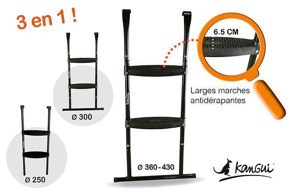 KANGUI - KANGUI Echelle multi-taille universelle pour trampolines ronds - large