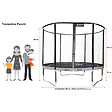 KANGUI - Trampoline Ø 300cm + filet de sécurité + échelle + bâche - PUNCHI 300 Bleu - vignette