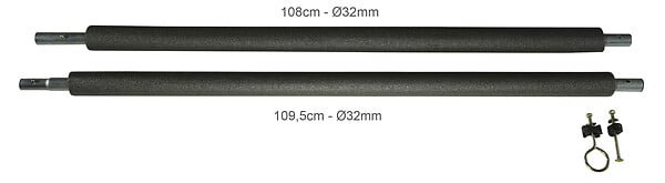 KANGUI - KANGUI Un poteau de filet de sécurité Ø32mm pour trampolines (longeur 212 cm) - large