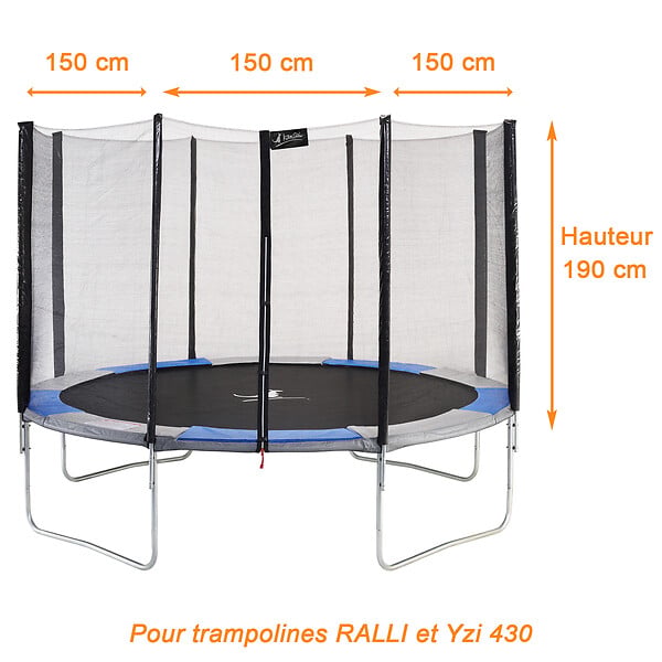 KANGUI - KANGUI Filet de sécurité seul pour trampoline RALLI Ø 430cm - large
