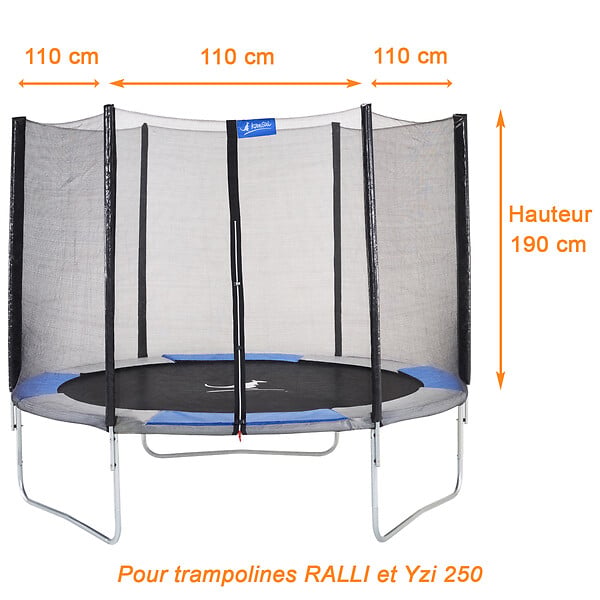 KANGUI - KANGUI Filet de sécurité seul pour trampoline RALLI Ø 250cm - large