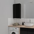 PLANETE BAIN - Armoire de salle de bain 40x80 Noire brillante à suspendre - vignette