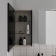 PLANETE BAIN - Armoire de salle de bain 40x80 Noire brillante à suspendre - vignette