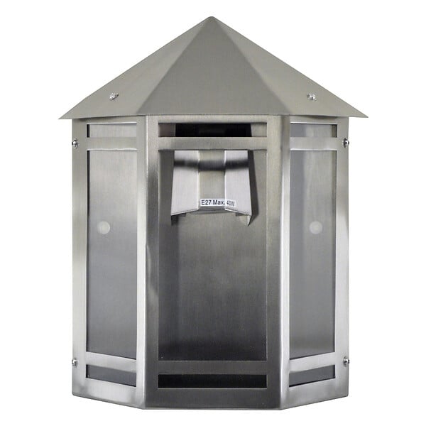 I-WATTS OUTDOOR LIGHTING - Demi applique Inox E27 60W - large