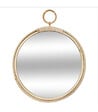 ATMOSPHERA - Miroir mural en Rotin forme gousset D 38 cm - vignette