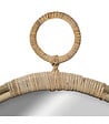 ATMOSPHERA - Miroir mural en Rotin forme gousset D 38 cm - vignette