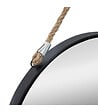 ATMOSPHERA - Miroir mural en Métal Noir  avec corde D 37 cm - vignette