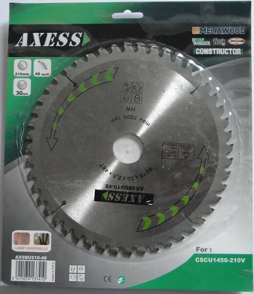 AXESS - Lame universelle 210mm - 48 dents - Axess - large