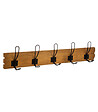 ATMOSPHERA - Patère 5 Crochets en Bois et métal  L 63.8 cm style Vintage - vignette