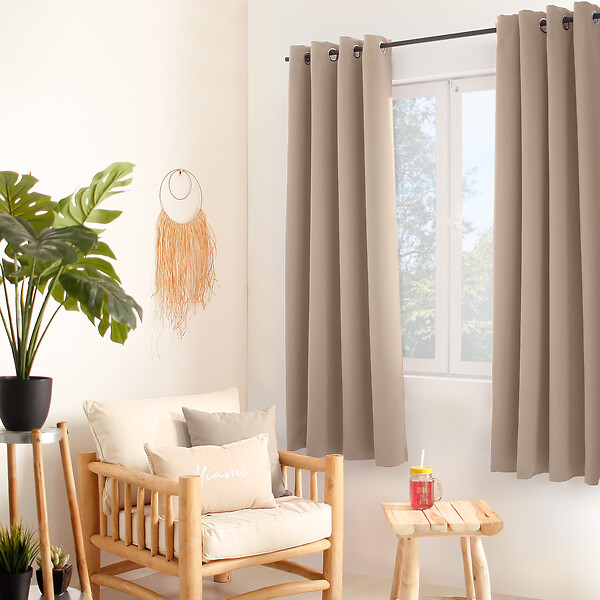 C MA DECO - Rideau occultant 8 œillets - Naturel - 140x180cm - large