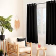 C MA DECO - Rideau occultant 8 œillets - Noir - 140x180cm - vignette