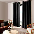 C MA DECO - Rideau occultant 8 œillets 140x240cm noir - vignette