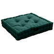 C MA DECO - Coussin de sol avec poignée coton 50x50x10cm vert foncé - vignette