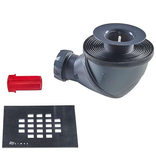 U-TILE - Receveur de douche à carreler 185 x 90 cm siphon centré - large