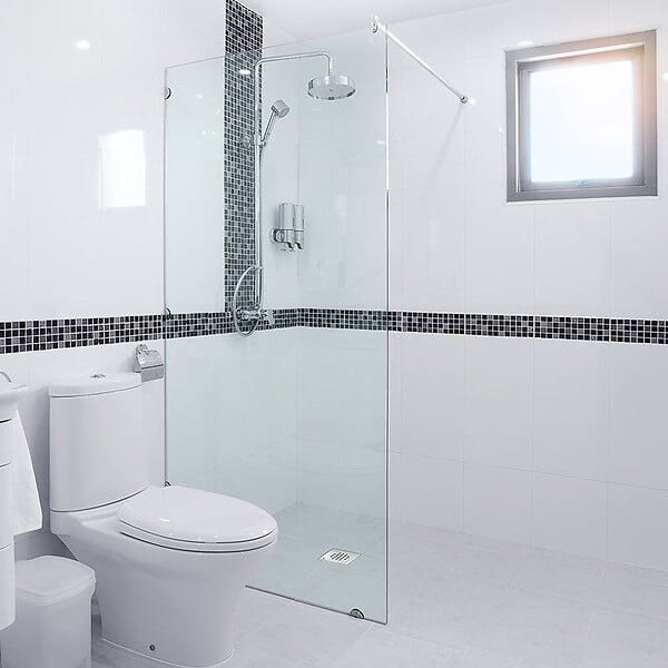 U-TILE - Receveur de douche à carreler 185 x 90 cm siphon centré - large