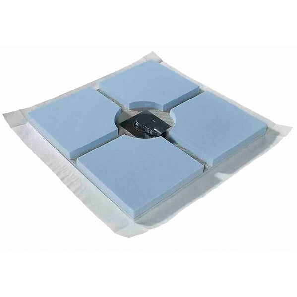 U-TILE - Receveur à carreler U-Tile avec rehausse intégrée et grille carrée centrée - large