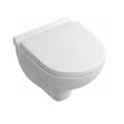 VILLEROY ET BOCH - Pack WC suspendu compact sans bride  O Novo + abattant + plaque chromée + bâti Grohe - vignette