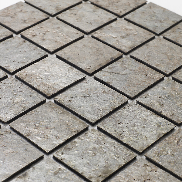 U-TILE - Mosaïque en pierre naturelle 30 x 30 cm - carreau 2,5 x 2,5 cm cuivre - large