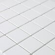 U-TILE - Mosaïque en solid surface 30 x 30 xm - carreau 5 x 5 cm blanc pur lisse - vignette