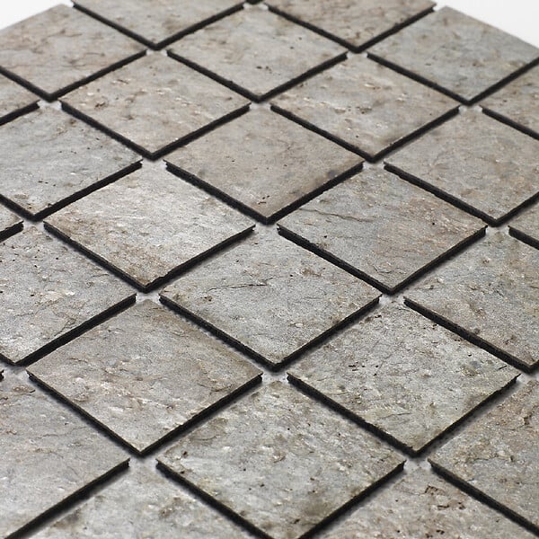 U-TILE - Mosaïque en pierre naturelle 100 x 50 cm - carreau 5 x 5 cm cuivre - large