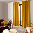 C MA DECO - Rideau occultant 8 oeillets 140x240cm moutarde - vignette
