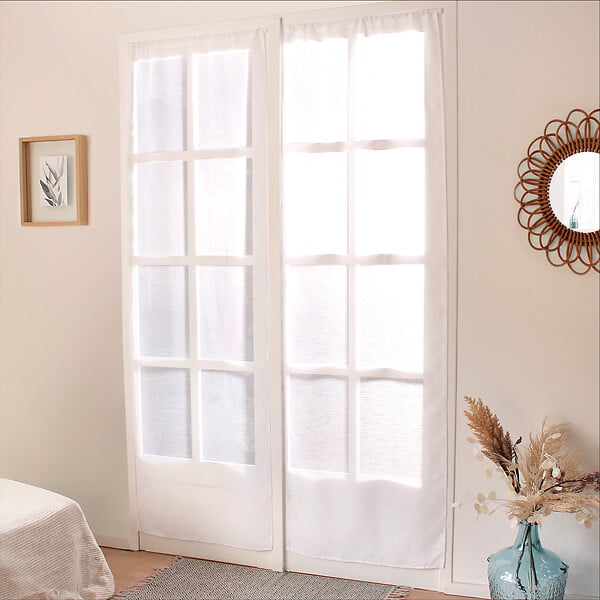 C MA DECO - Paire de voilages - Blanc - L.140xl.220cm - large