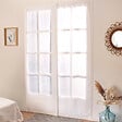 C MA DECO - Paire de voilages - Blanc - L.140xl.220cm - vignette