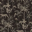 RASCH - Papier peint RASCH vinyle grainé sur intissé motif savane noir dore - vignette
