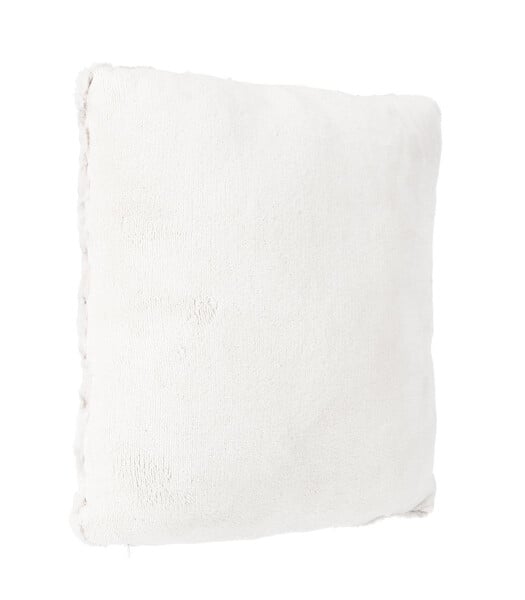 ATMOSPHERA - Coussin déhoussable en Fourrure Bouclée Écru 45 x 45 cm - large