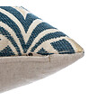 ATMOSPHERA - Housse de Coussin chenille Art déco Bleu 40 x 40 cm - vignette