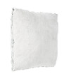 ATMOSPHERA - Coussin déhoussable en Fourrure Bouclée Gris clair  45 x 45 cm - vignette