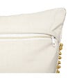 ATMOSPHERA - Coussin déhoussable Ocre & Blanc 45 x 45 cm - vignette